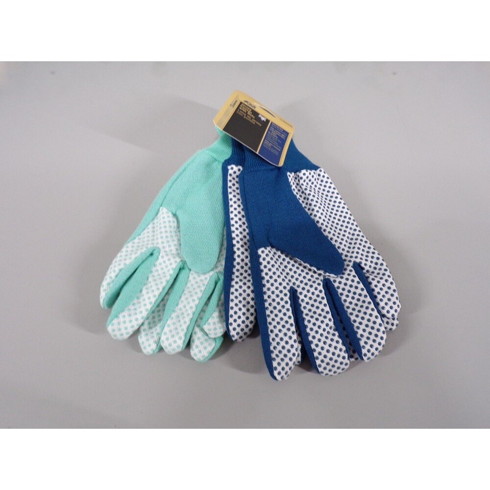 Blue Hawk Jersey Canvas With Dots Gardening Gloves 2 Pairs